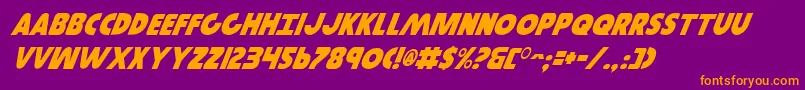 GovernorItalic Font – Orange Fonts on Purple Background