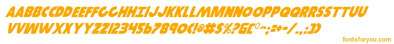 GovernorItalic-fontti – oranssit fontit valkoisella taustalla