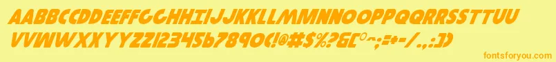 GovernorItalic Font – Orange Fonts on Yellow Background