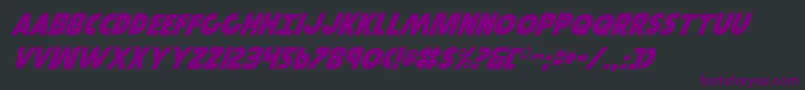 Шрифт GovernorItalic – фиолетовые шрифты на чёрном фоне