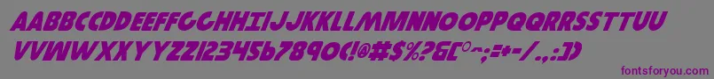 Шрифт GovernorItalic – фиолетовые шрифты на сером фоне