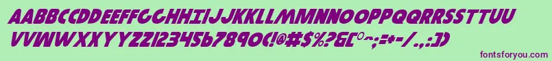 GovernorItalic-fontti – violetit fontit vihreällä taustalla