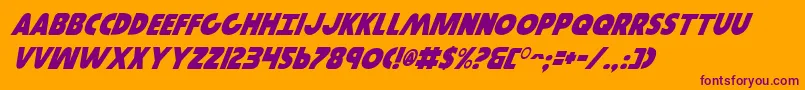 Шрифт GovernorItalic – фиолетовые шрифты на оранжевом фоне