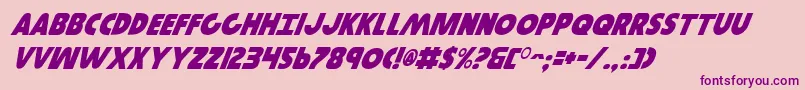 GovernorItalic-fontti – violetit fontit vaaleanpunaisella taustalla
