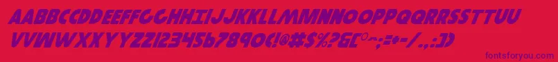GovernorItalic Font – Purple Fonts on Red Background