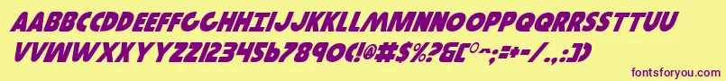 GovernorItalic-fontti – violetit fontit keltaisella taustalla