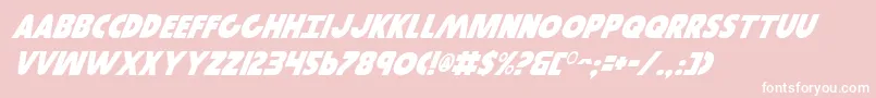 GovernorItalic Font – White Fonts on Pink Background