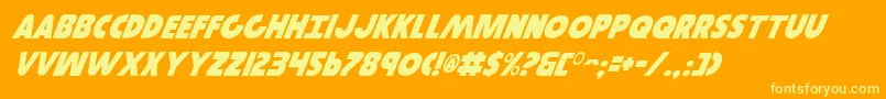 GovernorItalic Font – Yellow Fonts on Orange Background