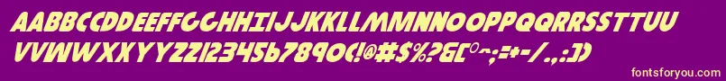 GovernorItalic-fontti – keltaiset fontit violetilla taustalla