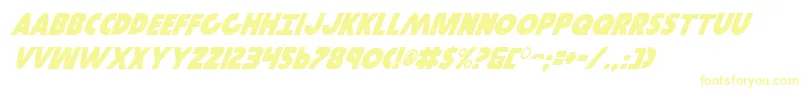 GovernorItalic-Schriftart – Gelbe Schriften auf weißem Hintergrund