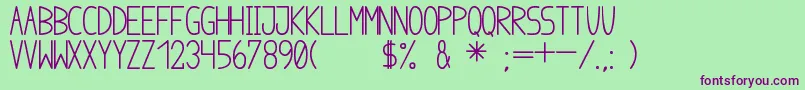 AnomeIbulBold Font – Purple Fonts on Green Background