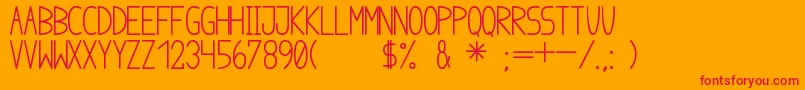 AnomeIbulBold Font – Red Fonts on Orange Background