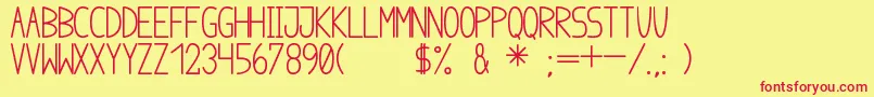 AnomeIbulBold Font – Red Fonts on Yellow Background
