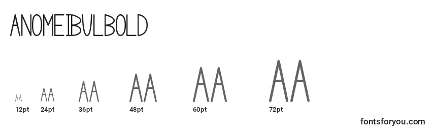 AnomeIbulBold Font Sizes