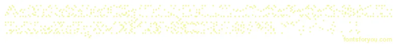 Czcionka Tubeofcornalias – żółte czcionki na białym tle