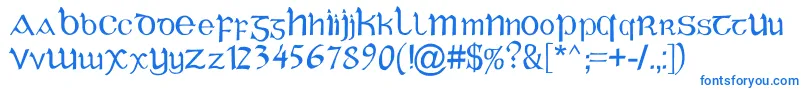 フォントCelticGaelige – 青いフォント