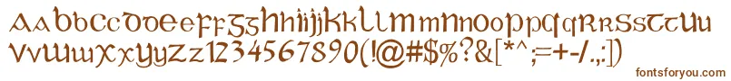 CelticGaelige Font – Brown Fonts on White Background