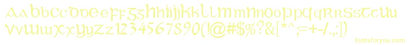 Шрифт CelticGaelige – жёлтые шрифты