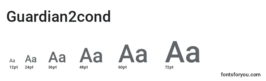 Размеры шрифта Guardian2cond