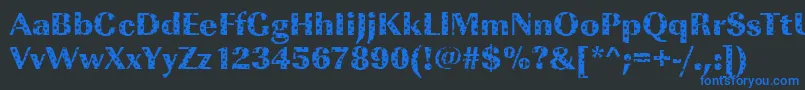 Шрифт ImperialstarsRegular – синие шрифты на чёрном фоне