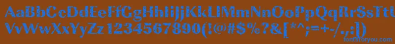 ImperialstarsRegular Font – Blue Fonts on Brown Background