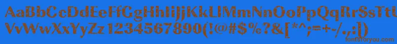 Шрифт ImperialstarsRegular – коричневые шрифты на синем фоне