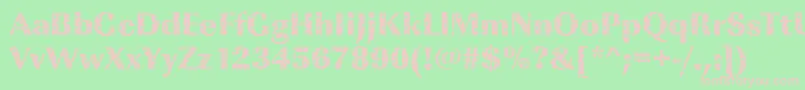 Шрифт ImperialstarsRegular – розовые шрифты на зелёном фоне