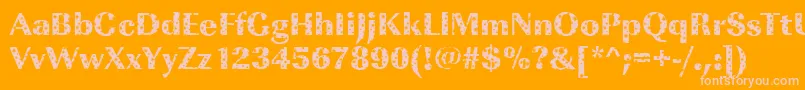 ImperialstarsRegular Font – Pink Fonts on Orange Background