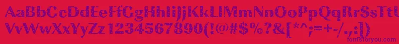 ImperialstarsRegular Font – Purple Fonts on Red Background