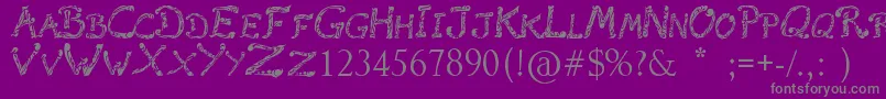 RaslaniTribal Font – Gray Fonts on Purple Background