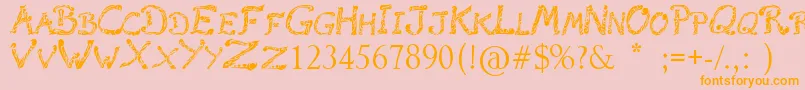 RaslaniTribal Font – Orange Fonts on Pink Background