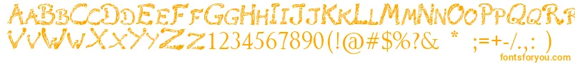 RaslaniTribal Font – Orange Fonts on White Background