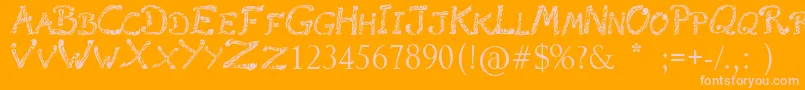 RaslaniTribal Font – Pink Fonts on Orange Background