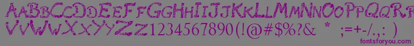 RaslaniTribal Font – Purple Fonts on Gray Background