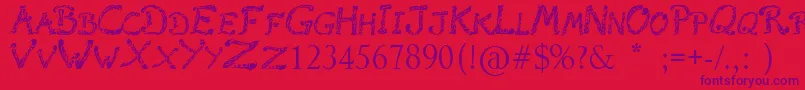 RaslaniTribal Font – Purple Fonts on Red Background