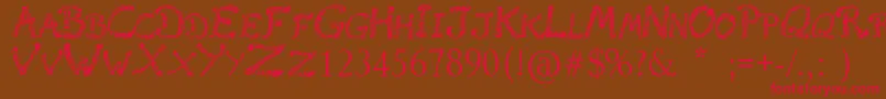 RaslaniTribal Font – Red Fonts on Brown Background