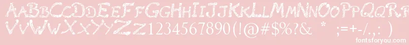 RaslaniTribal Font – White Fonts on Pink Background