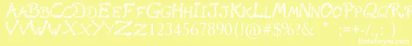 RaslaniTribal Font – White Fonts on Yellow Background