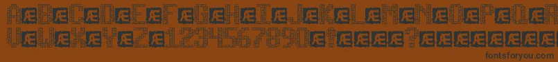 TetricideBrk Font – Black Fonts on Brown Background