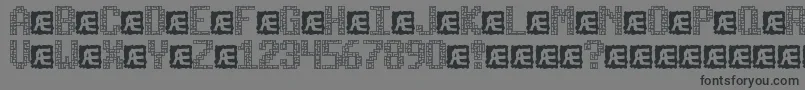 TetricideBrk Font – Black Fonts on Gray Background