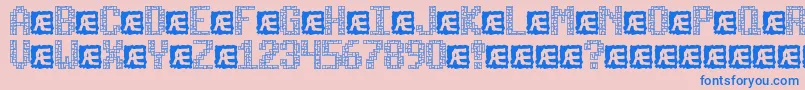 TetricideBrk Font – Blue Fonts on Pink Background