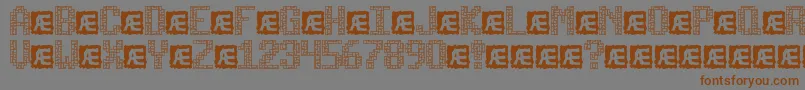 TetricideBrk Font – Brown Fonts on Gray Background