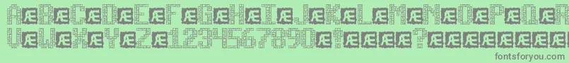 TetricideBrk Font – Gray Fonts on Green Background