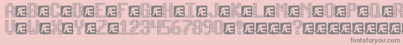 TetricideBrk Font – Gray Fonts on Pink Background