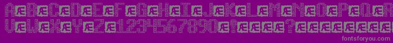 TetricideBrk Font – Gray Fonts on Purple Background