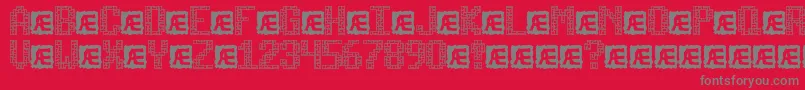 TetricideBrk Font – Gray Fonts on Red Background