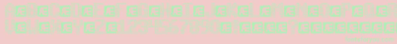 TetricideBrk Font – Green Fonts on Pink Background