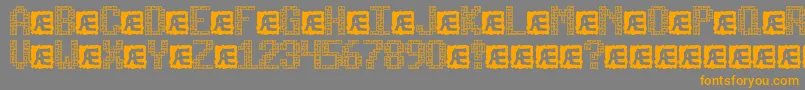 TetricideBrk Font – Orange Fonts on Gray Background