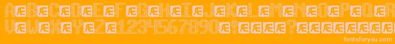 TetricideBrk Font – Pink Fonts on Orange Background