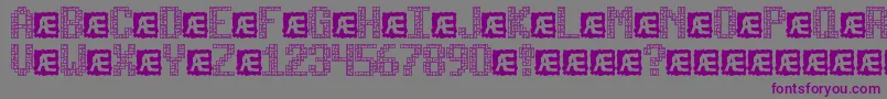TetricideBrk Font – Purple Fonts on Gray Background